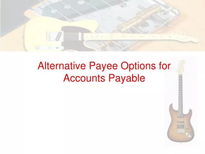 alternative payee options for accounts payable n.