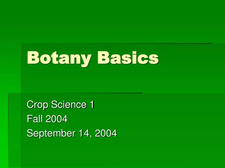botany basics n.