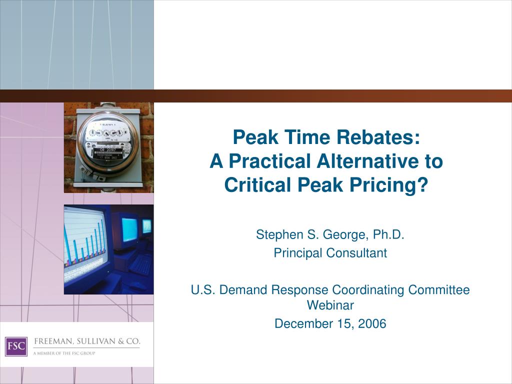 PPT Peak Time Rebates A Practical Alternative To Critical Peak 