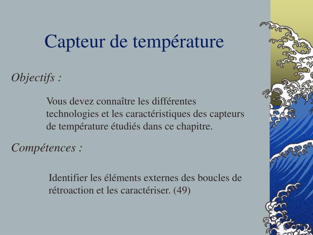 Types de CAPTEURS de température et leurs différences