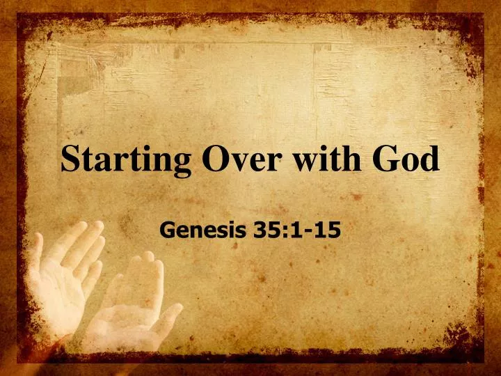 starting over with god n.