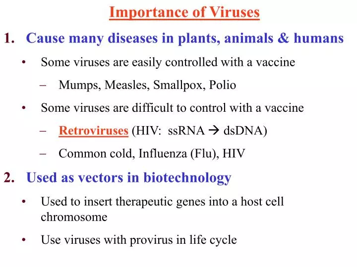 PPT - Importance of Viruses PowerPoint Presentation, free download -  ID:476631