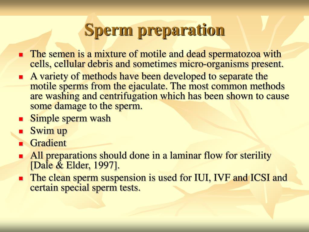 for sperm testing Preparing