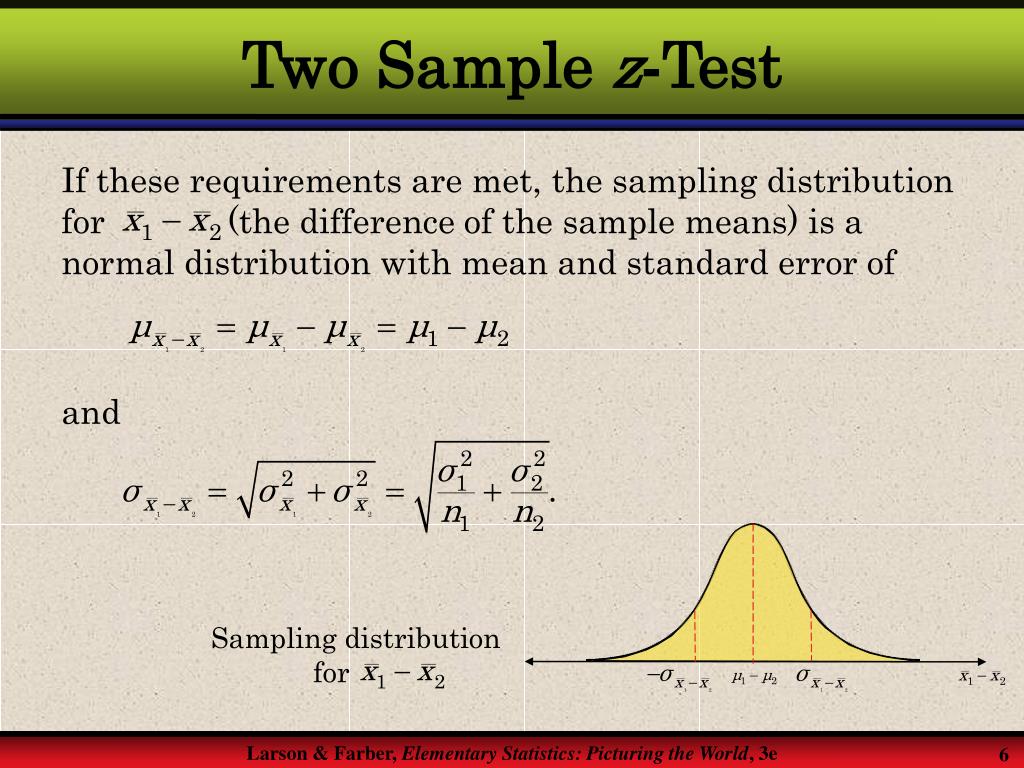 two sample hypothesis test conditions
