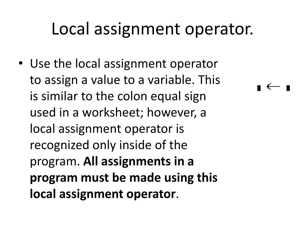local assignment option ctc