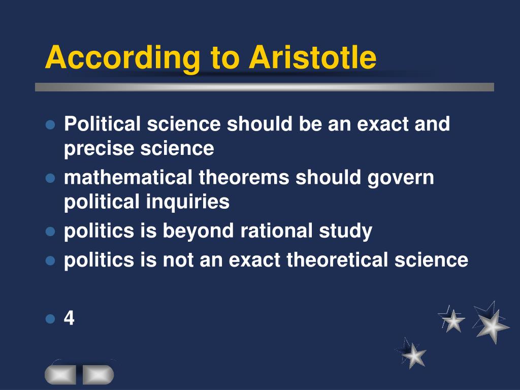 aristotle on political science
