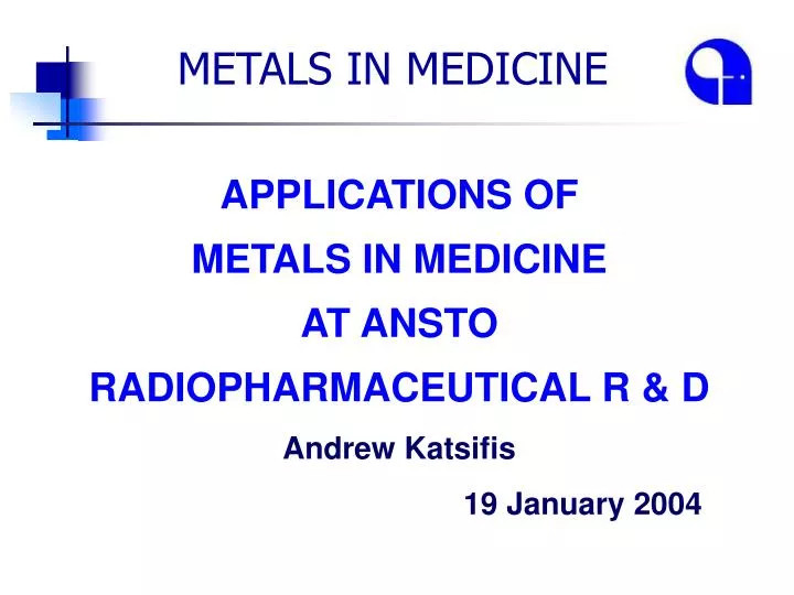 PPT METALS IN MEDICINE PowerPoint Presentation, free download ID478084