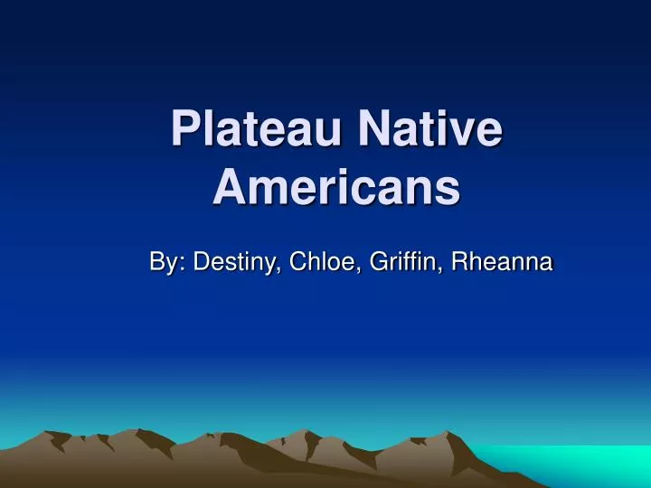 plateau native americans n.