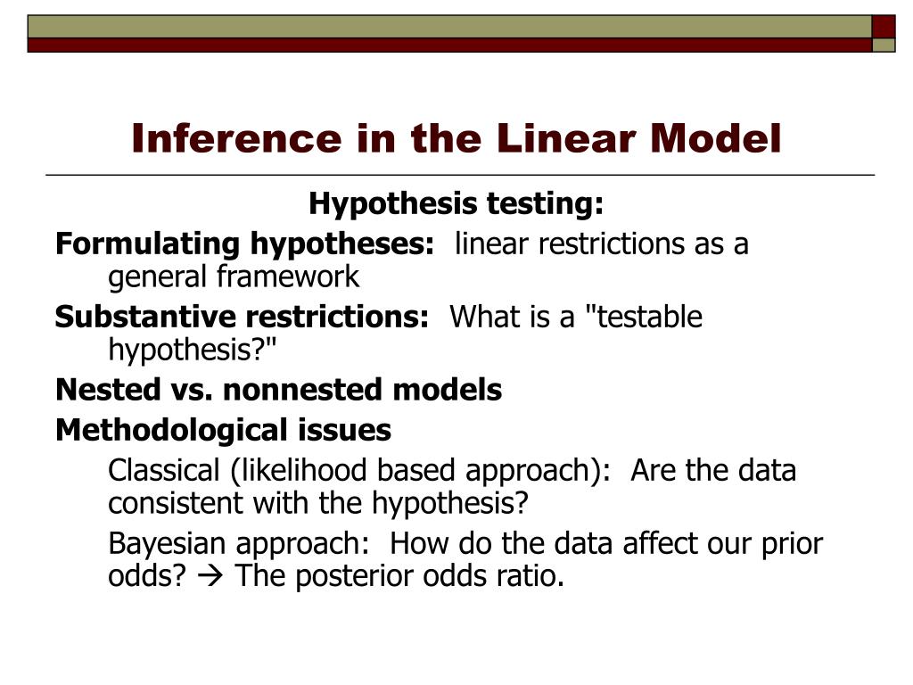 what is linear model hypothesis