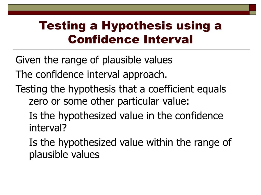 confidence interval null hypothesis example
