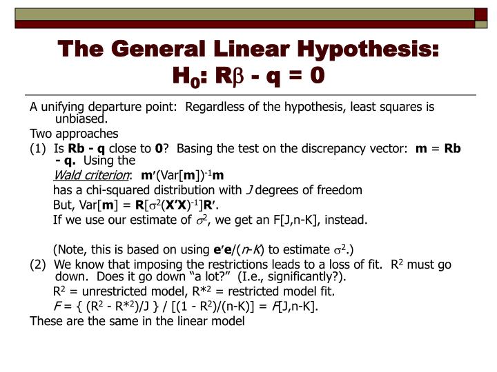 what is linear model hypothesis