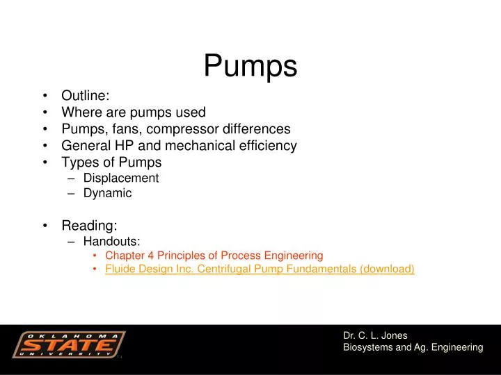 PPT - Pumps PowerPoint Presentation, free download - ID:479074