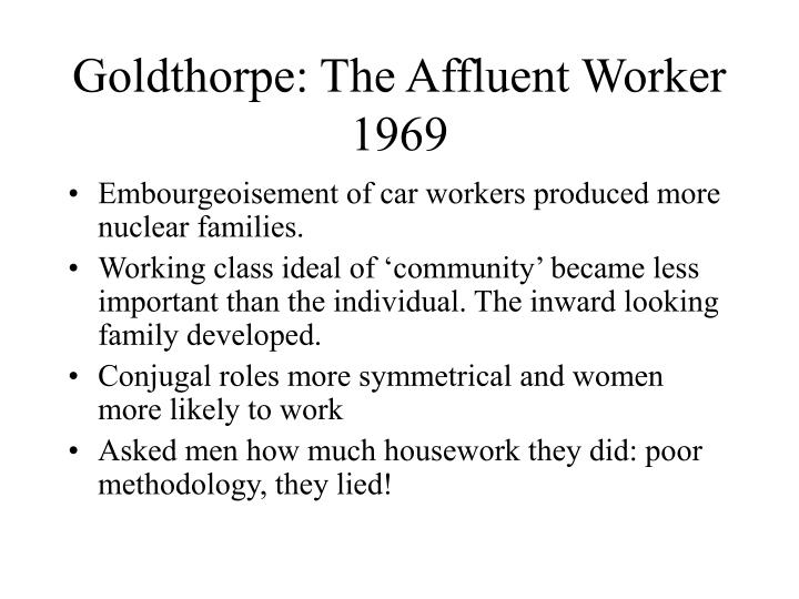embourgeoisement thesis goldthorpe The working class, middle class, assimilation and john goldthorpe and his team of researchers famously tested the embourgeoisement thesis by investigating. embourgeoisement thesis goldthorpe The working class, middle class, assimilation and john goldthorpe and his team of researchers famously tested the embourgeoisement thesis by investigating.
