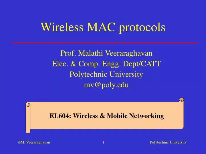 wireless mac protocols n.