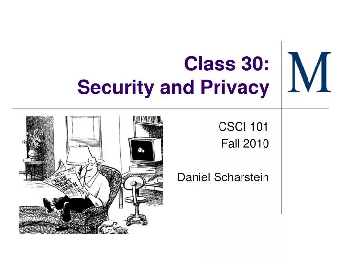 class 30 security and privacy n.