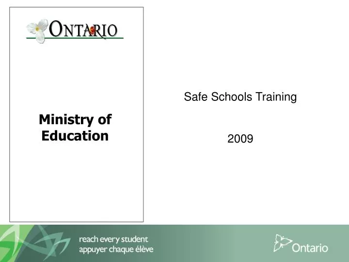 PPT Safe Schools Training 2009 PowerPoint Presentation, free download