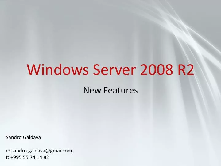 windows server 2008 r2 n.