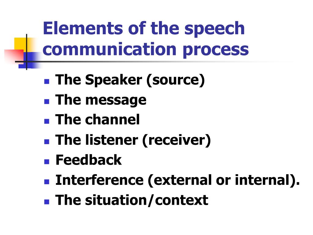 effective speech elements