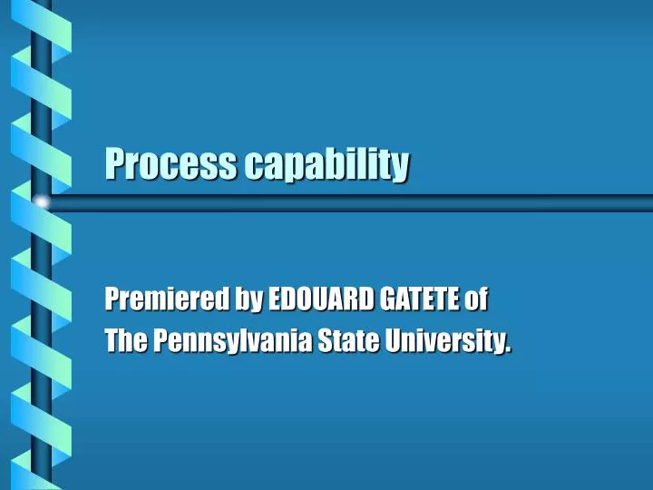 process capability n.