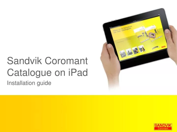 PPT Sandvik Coromant Catalogue on iPad PowerPoint Presentation, free