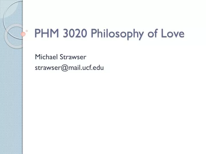 phm 3020 philosophy of love n.