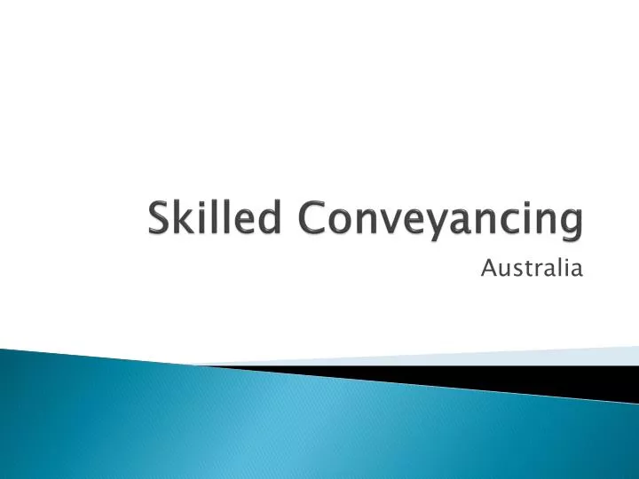 skilled conveyancing n.