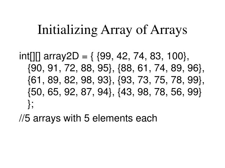 PPT - Arrays in JAVA PowerPoint Presentation - ID:482028