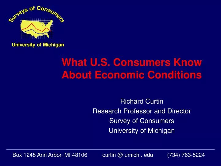 what u s consumers know about economic conditions n.