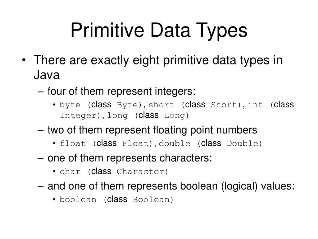 What Is A Primitive Data Type