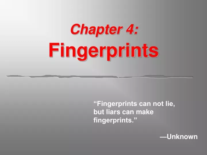 chapter 4 fingerprints n.