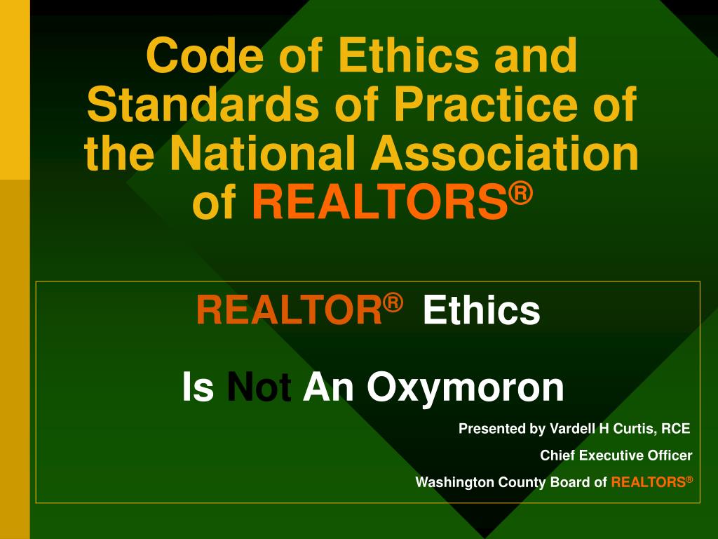 PPT Code of Ethics and Standards of Practice of the National