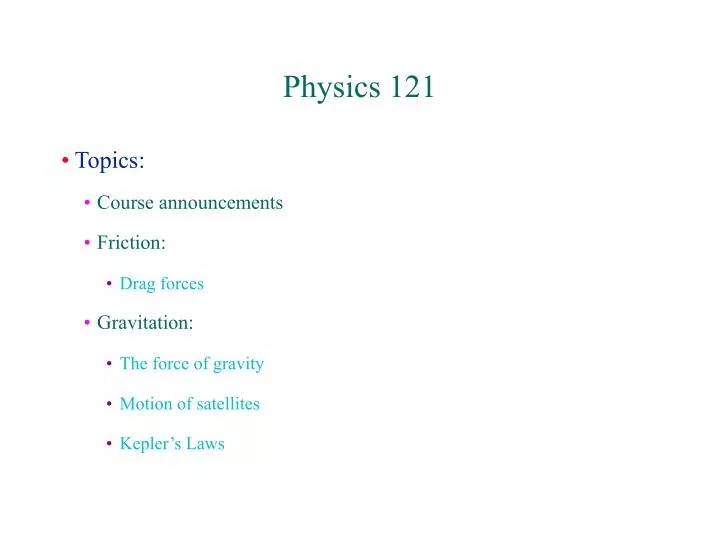 physics 121 n.