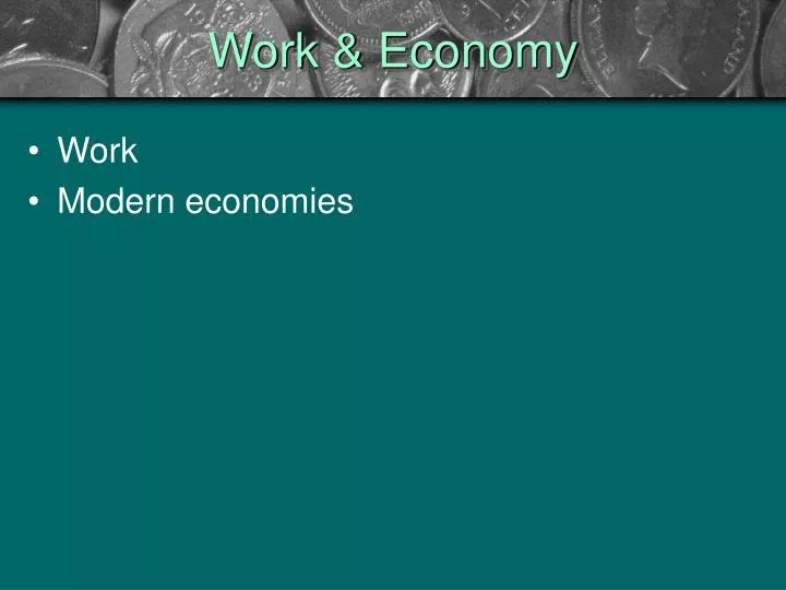 work economy n.
