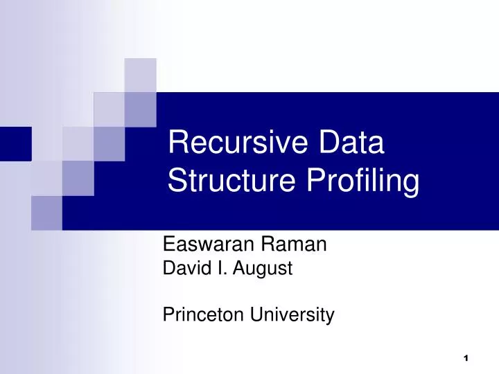 PPT - Recursive Data Structure Profiling PowerPoint Presentation, free ...