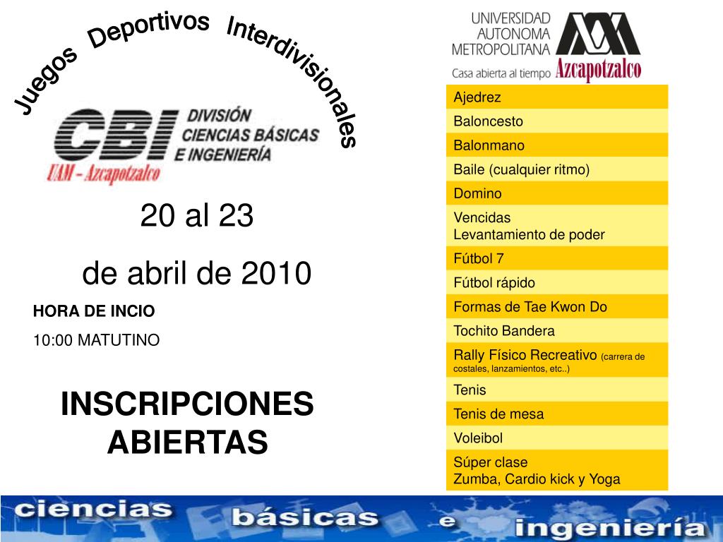 PPT - Juegos Deportivos Interdivisionales PowerPoint Presentation, free  download - ID:482852