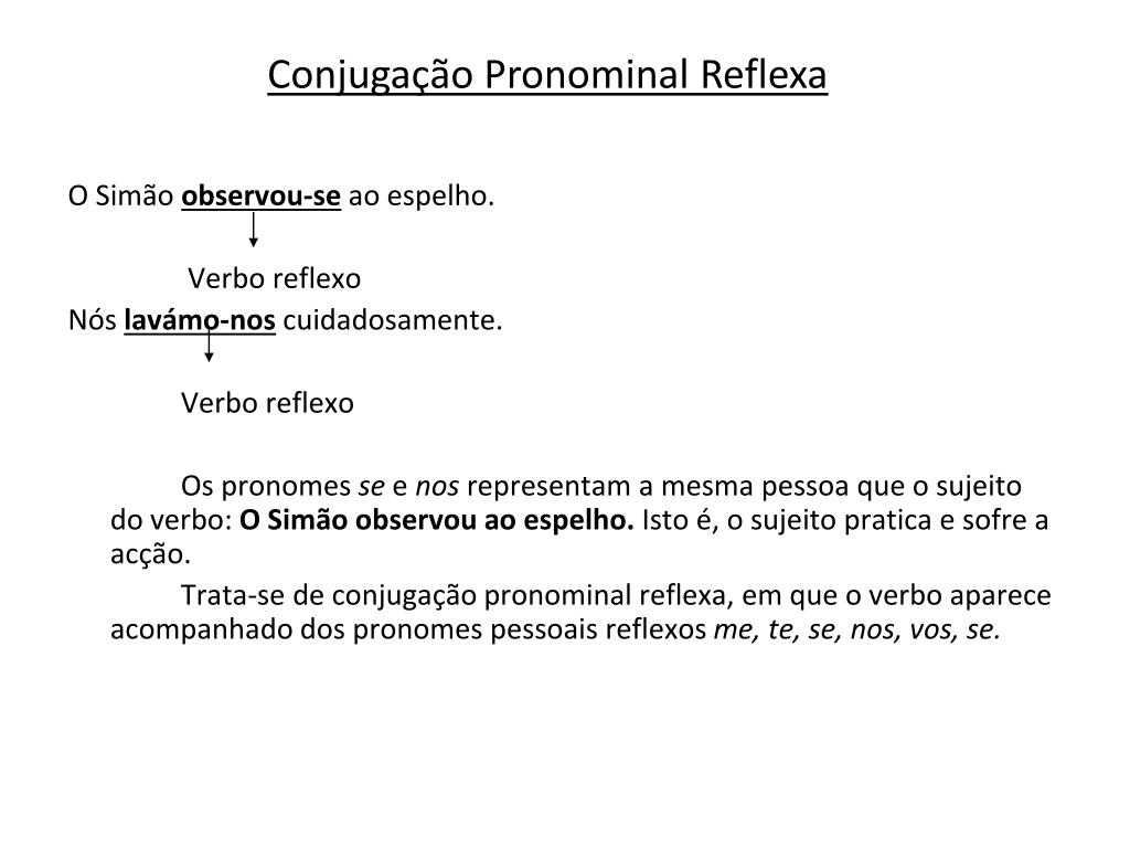 Conjugação pronominal reflexa