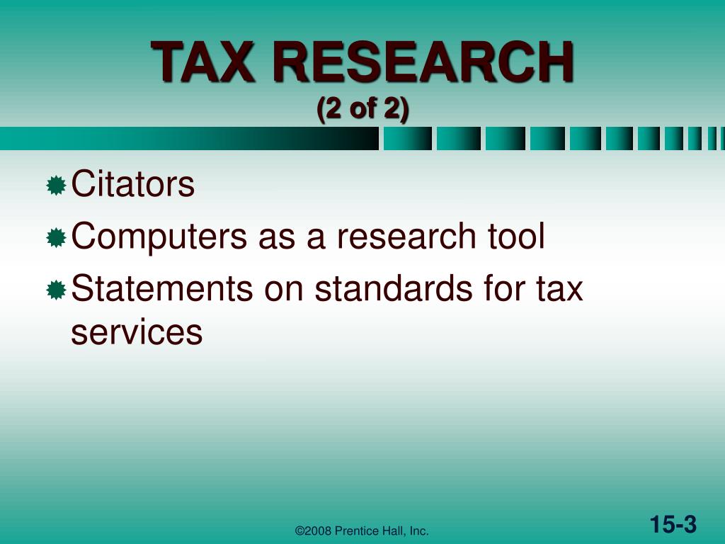 tax research topics