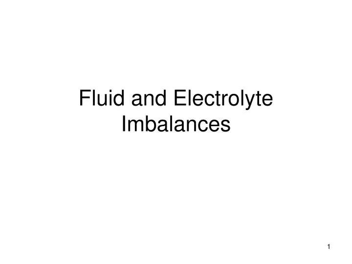 fluid electrolyte imbalance case study fluid electrolyte imbalance case study