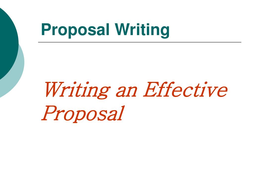 proposal writing presentation