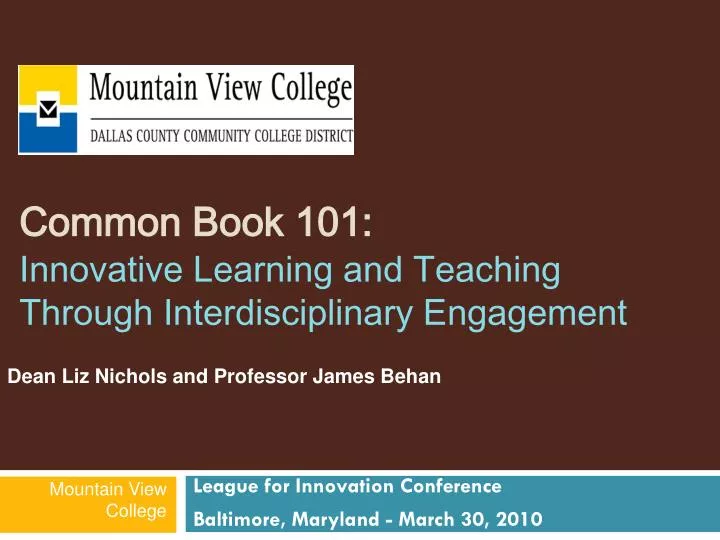 common book 101 innovative learning and teaching through interdisciplinary engagement n.