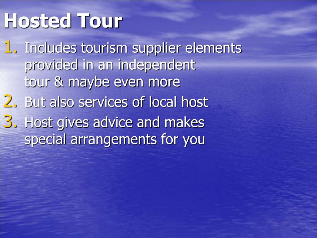 hosted tour definition
