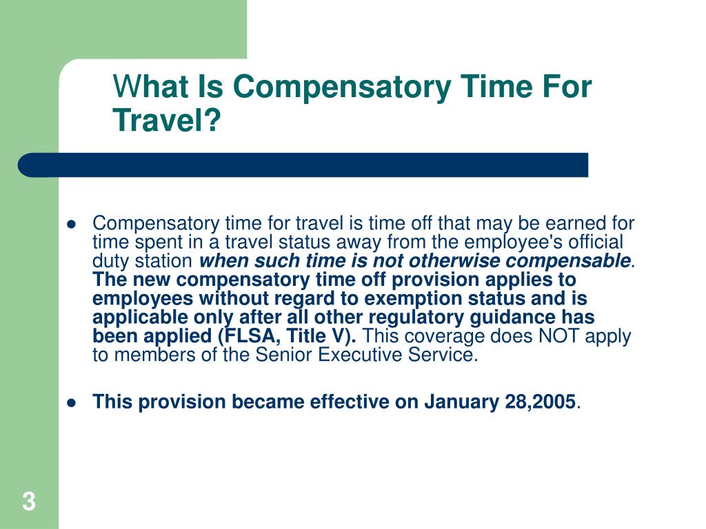 how is travel compensatory time calculated