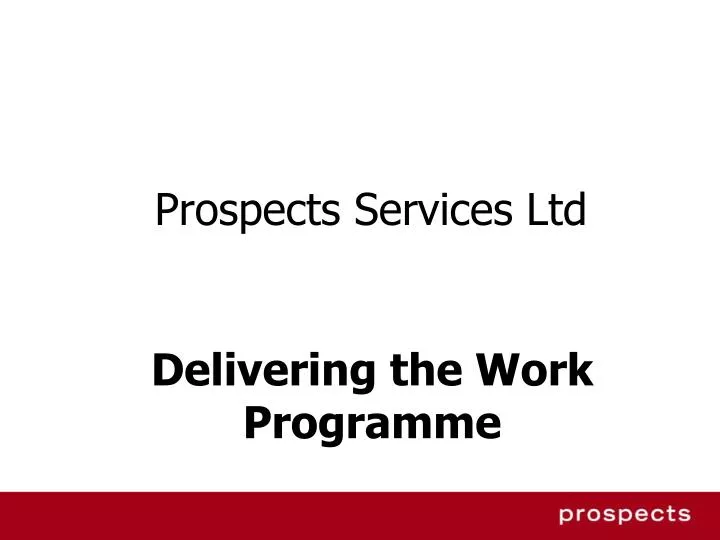 prospects services ltd n.