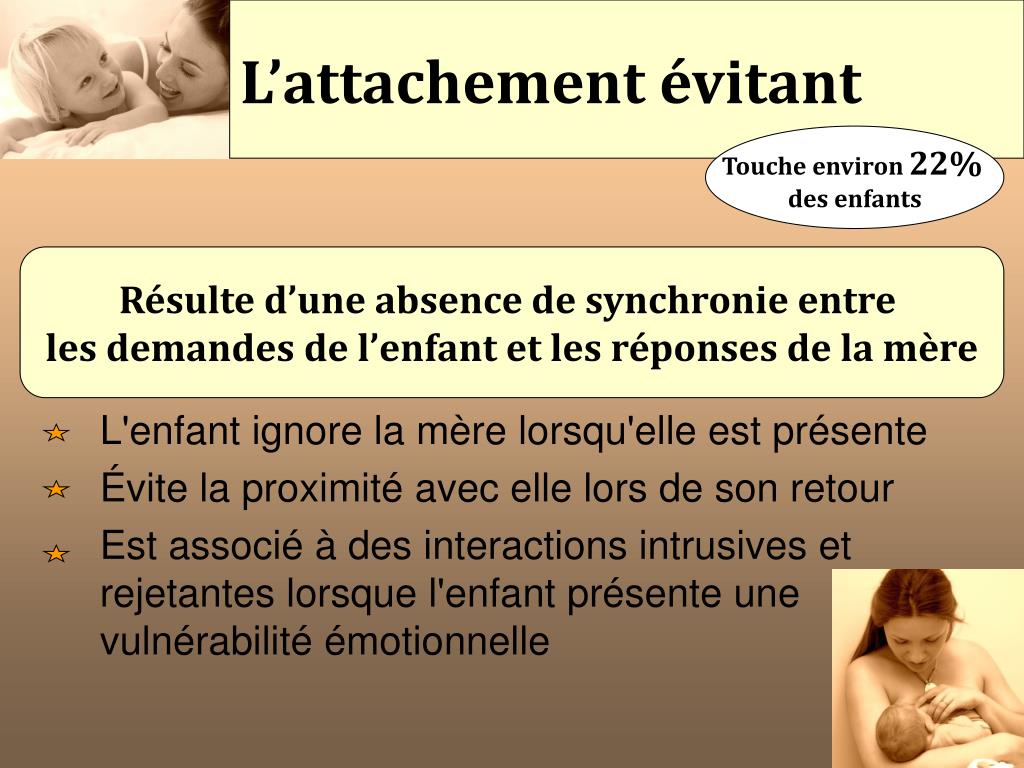 type d attachement évitant adulte