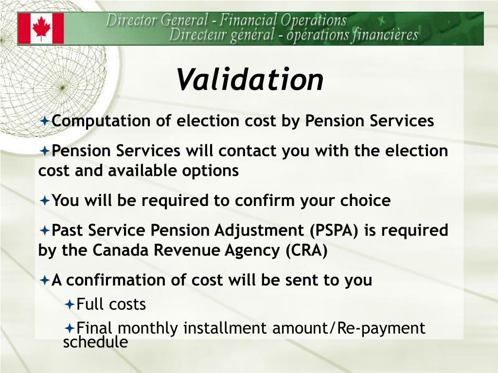 PPT Canadian Forces Pension Plan Administration PowerPoint