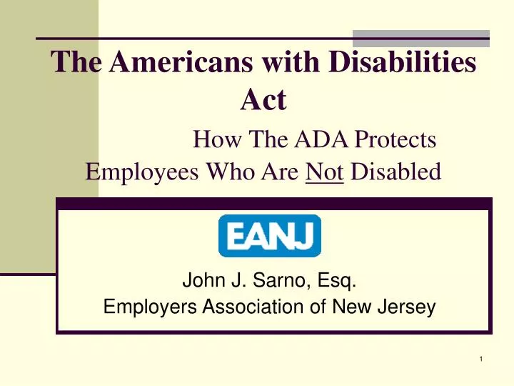 the americans with disabilities act how the ada protects employees who are not disabled n.