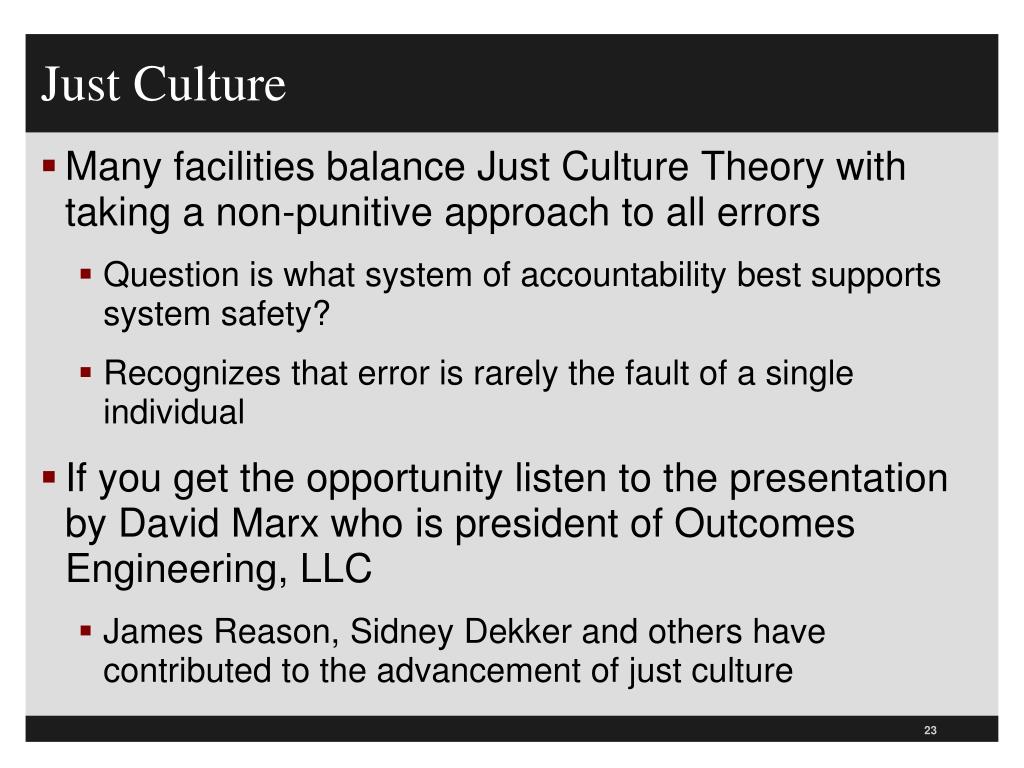 PPT Patient Safety, Culture of Safety and Just Culture PowerPoint