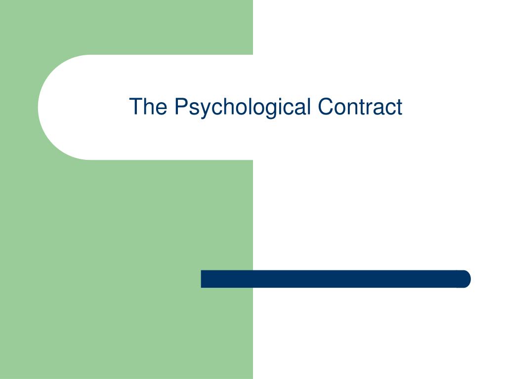 presentation psychological contract