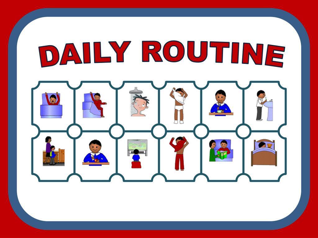 daily routine presentation in english ppt