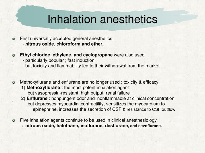 PPT Chapter 7. Inhalation Anesthetics PowerPoint Presentation ID486138
